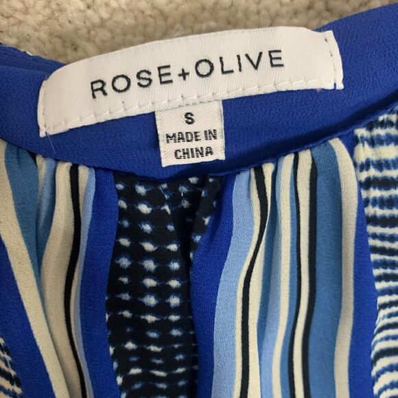 ▫️ROSE & OLIVE Multi-colored Striped Flowy Layered Tank Women’s Top | Size Small - Picture 8 of 13